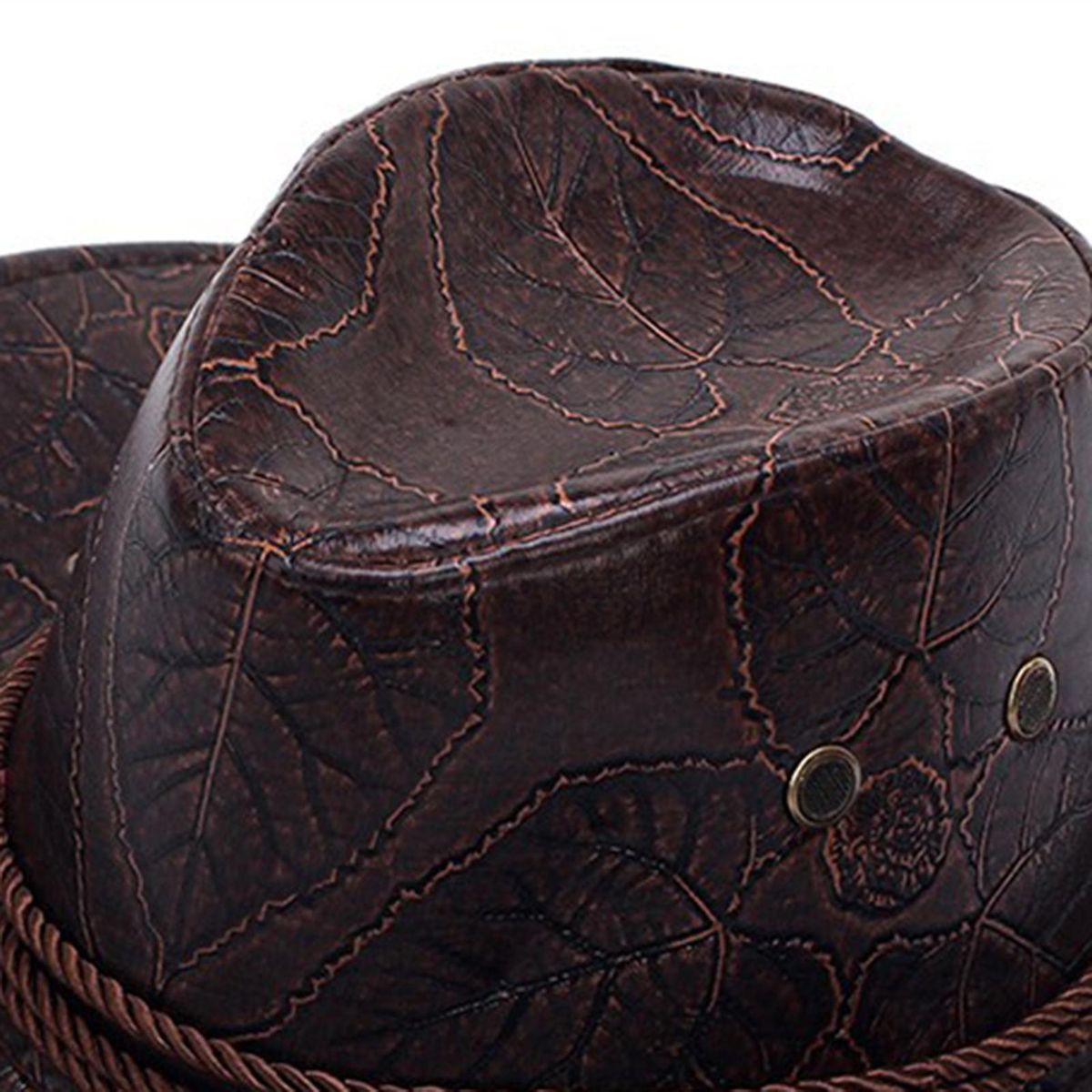 Western Cowboy Hat Traveling Sunscreen Cowgirl Hat Coffee