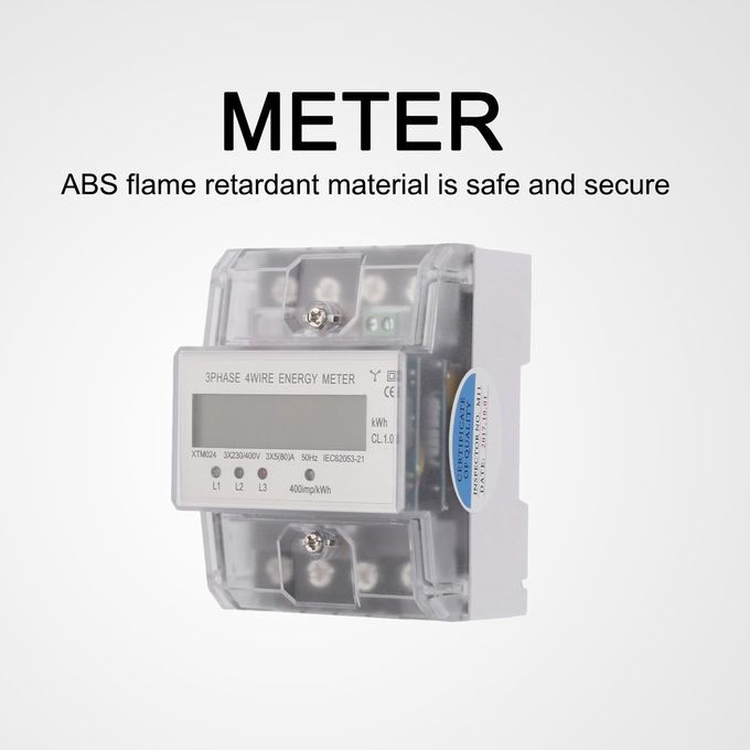 XTM024 5(80)A 3x230/400V Rail Ele Tri Ity Three-Phase Four Wire Energy Meter-transparent