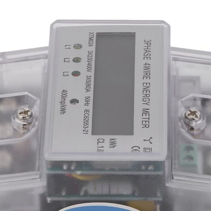 XTM024 5(80)A 3x230/400V Rail Ele Tri Ity Three-Phase Four Wire Energy Meter-transparent