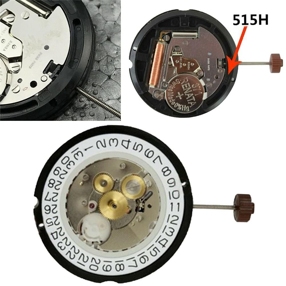 1 PCS 515H 24Hours 4Hands/Pins Quartz Watch