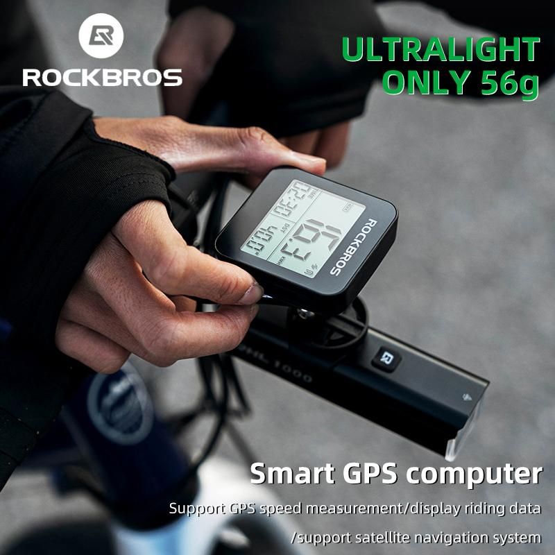 ROCKBROS Smart Bicycle Computer with Gps Speedometer USB Charge Wireless Bike Computer Ultralight Mtb Road Bicycle Accessories