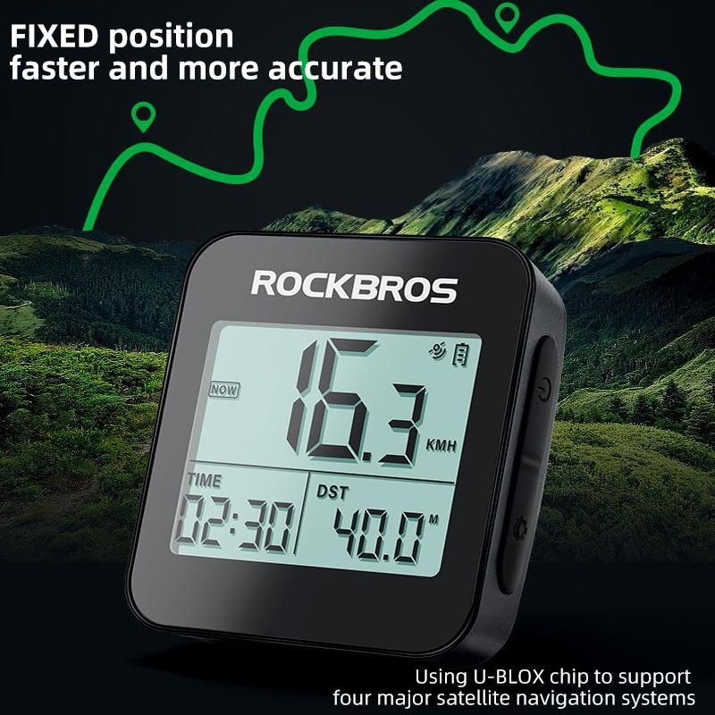 ROCKBROS Smart Bicycle Computer with Gps Speedometer USB Charge Wireless Bike Computer Ultralight Mtb Road Bicycle Accessories
