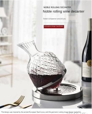 Creative Rotary Decanter For St. Louis Home Wine With The Same Gyroscopic Dispenser, Glass Decanter