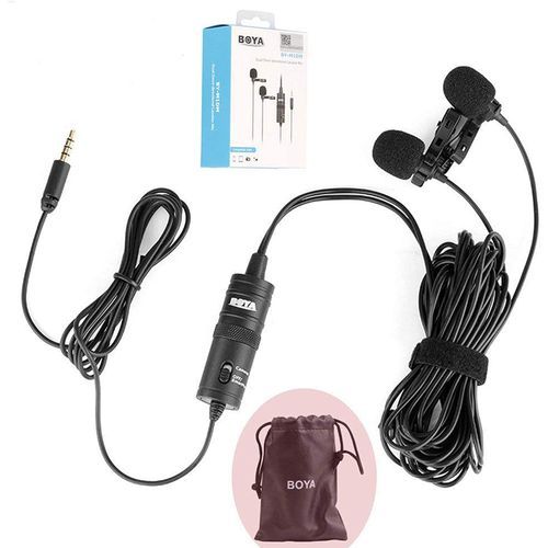 Dual Lavalier Universal Microphone For Smartphones DSLR Camears Camcorders