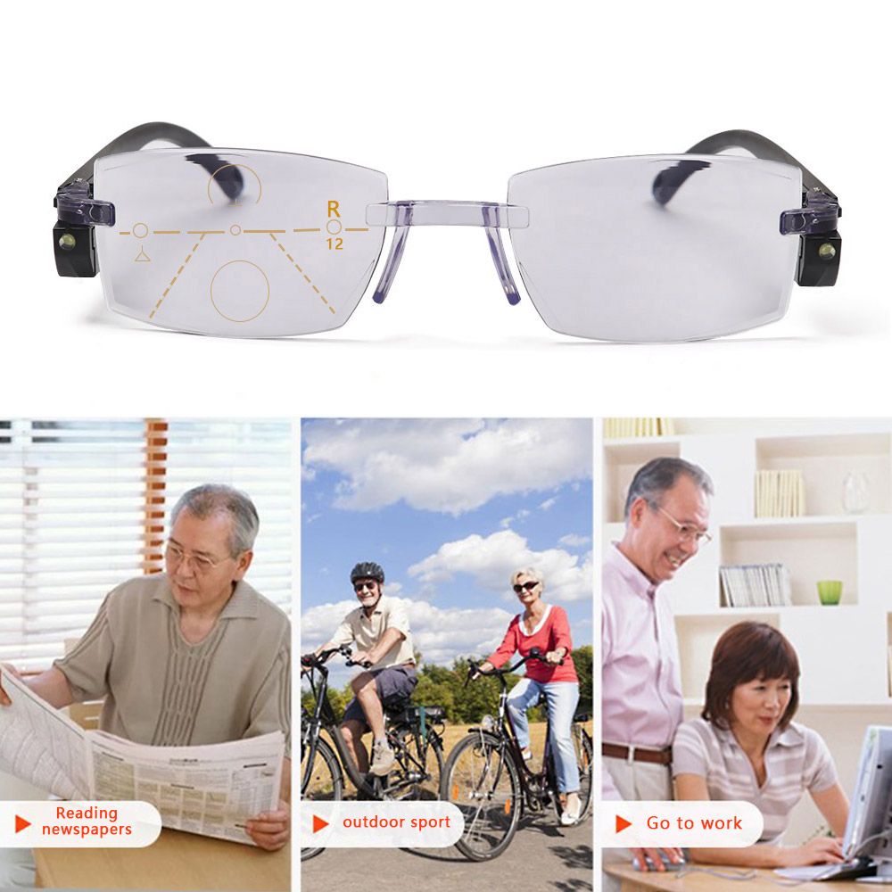 Progressive Multifocal Anti Blue Light Reading Glasses LED Light Glasses
