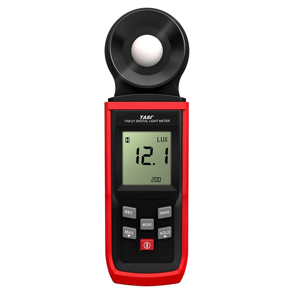 TASI Handheld Lux Meter Mini LCD Luminometer Digital Photometer Luxmeter Light Meter Illuminometer 0-100000 Lux with Max/Min/Data Hold Mode