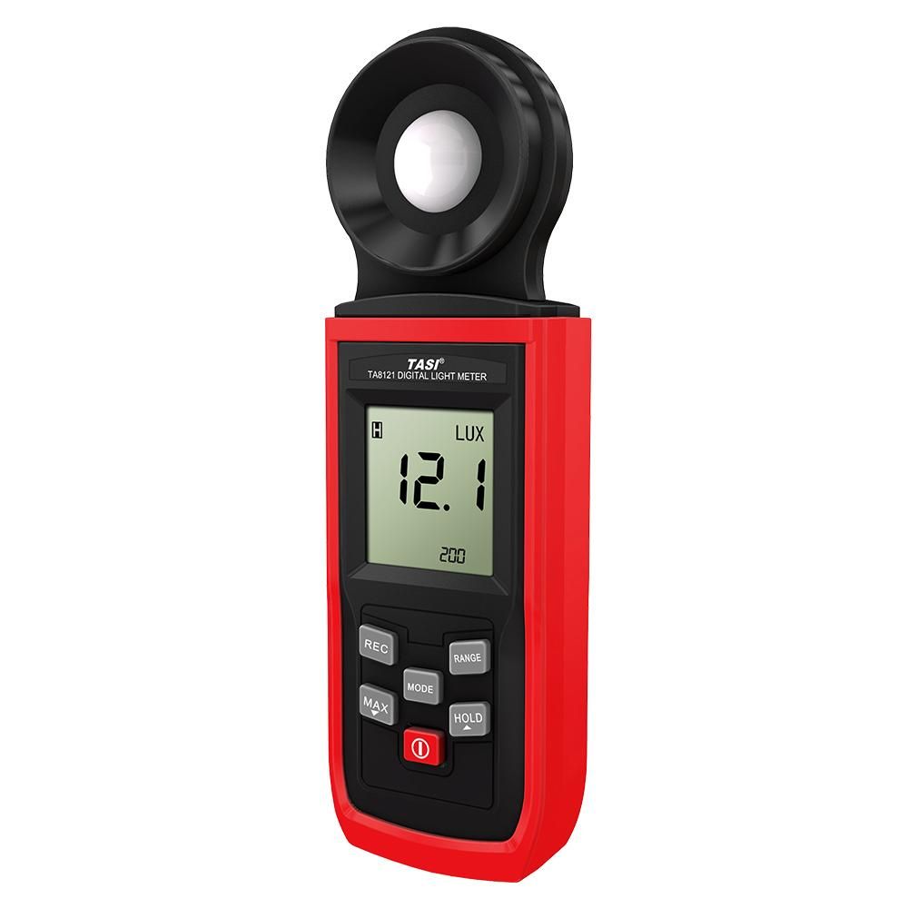 TASI Handheld Lux Meter Mini LCD Luminometer Digital Photometer Luxmeter Light Meter Illuminometer 0-100000 Lux with Max/Min/Data Hold Mode