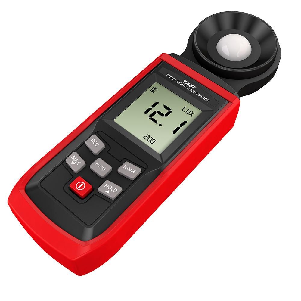TASI Handheld Lux Meter Mini LCD Luminometer Digital Photometer Luxmeter Light Meter Illuminometer 0-100000 Lux with Max/Min/Data Hold Mode