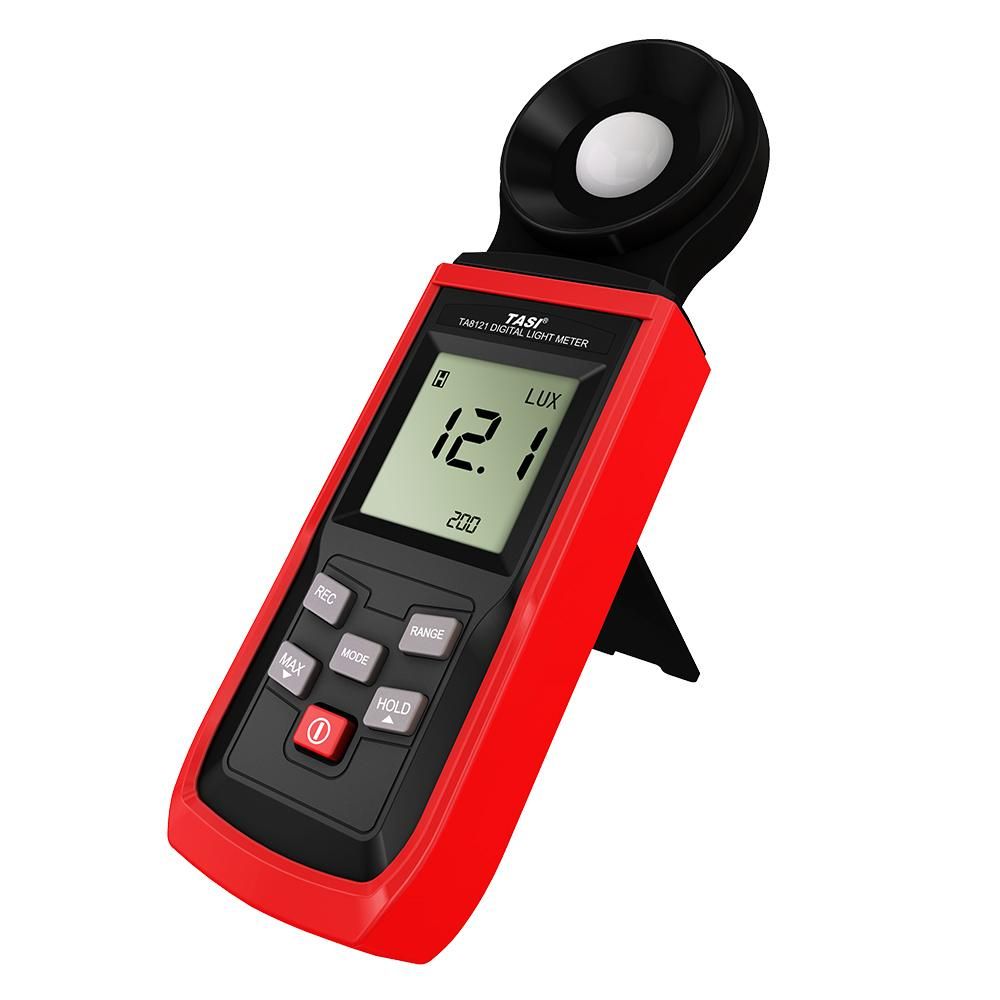 TASI Handheld Lux Meter Mini LCD Luminometer Digital Photometer Luxmeter Light Meter Illuminometer 0-100000 Lux with Max/Min/Data Hold Mode