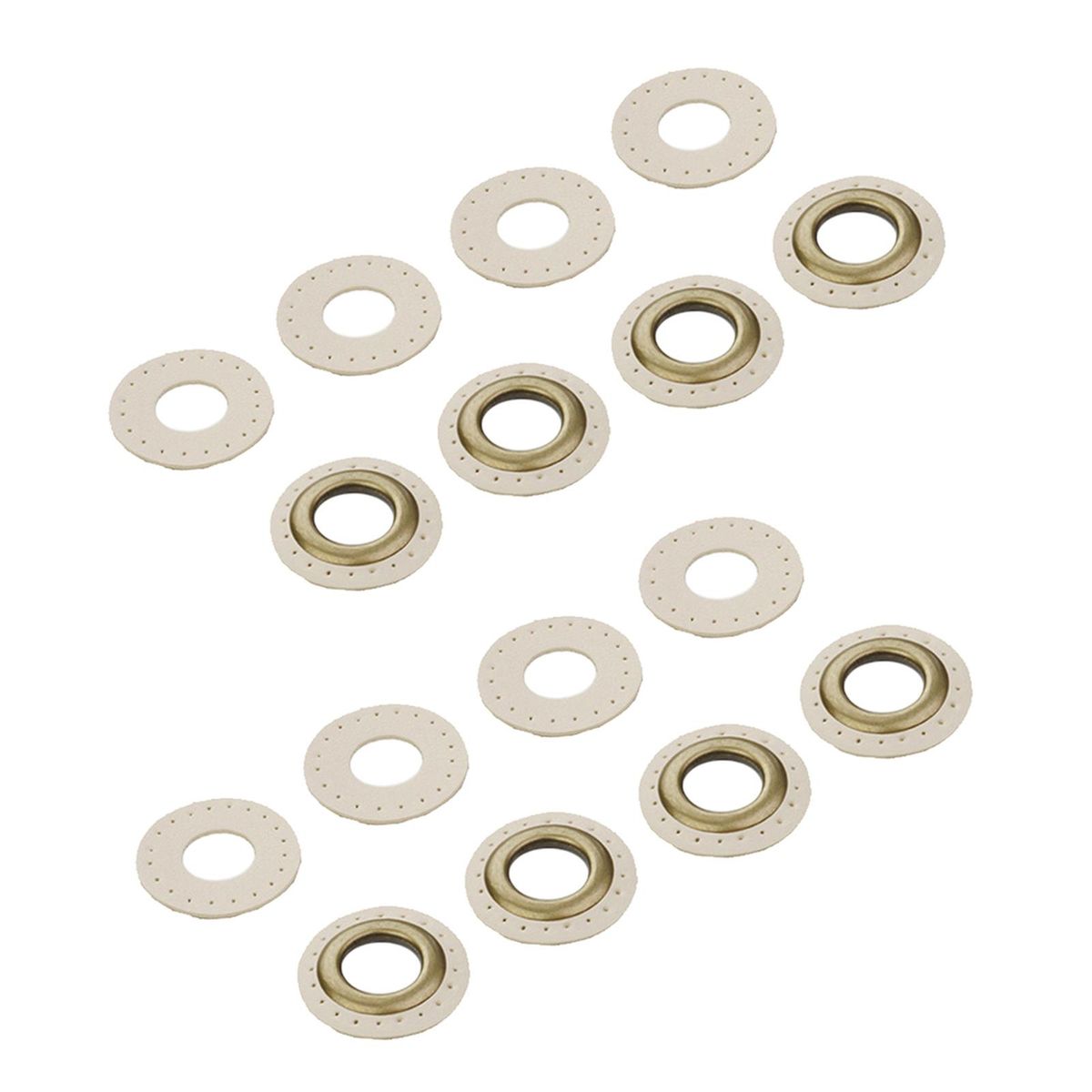Leather Grommets Eyelets Set    DIY For Purse Bags Shoes Beige