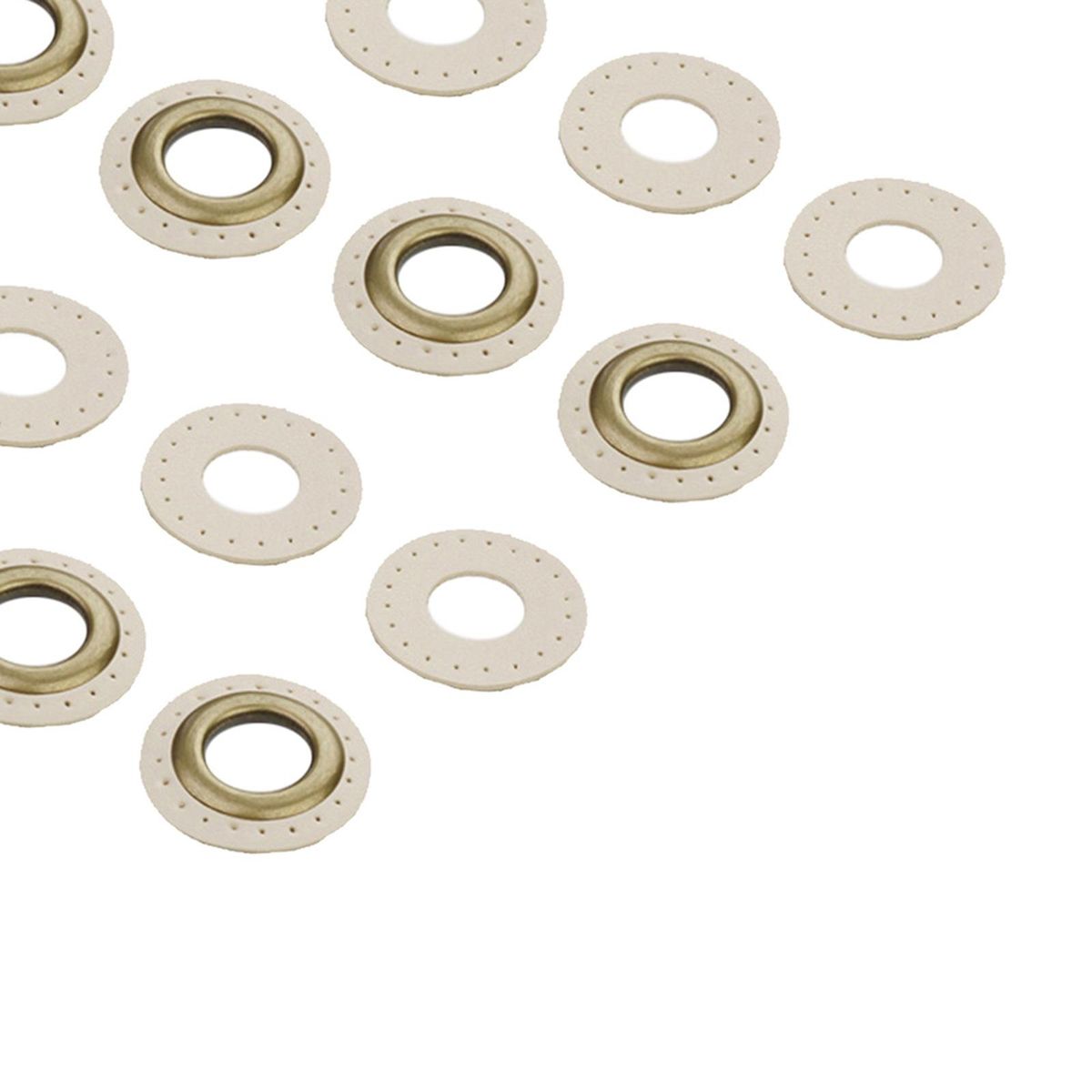Leather Grommets Eyelets Set    DIY For Purse Bags Shoes Beige