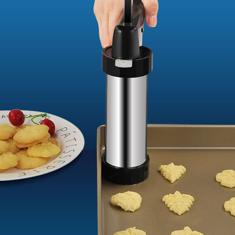 Stainless Steel Decorating Gun Cookie Biscuits Hand-Pressed