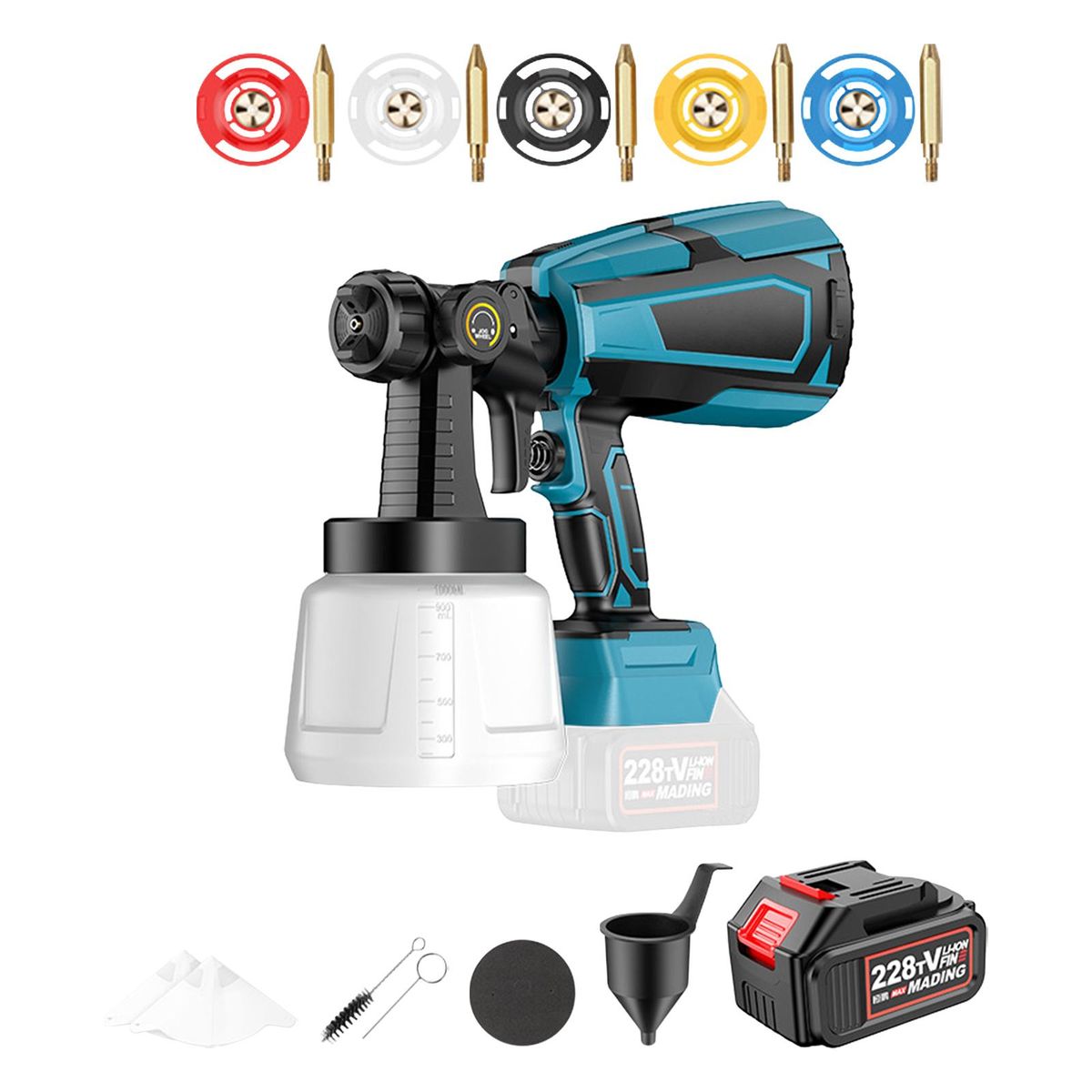 Paint Sprayer Cordless 1000ml Electric Coating And Style C
