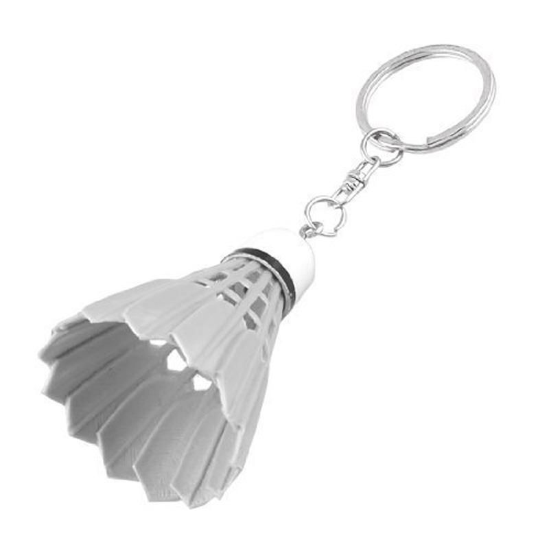 Keychain Handbag Split Ring Plastic Key Ring Badminton