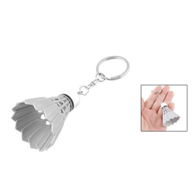 Keychain Handbag Split Ring Plastic Key Ring Badminton