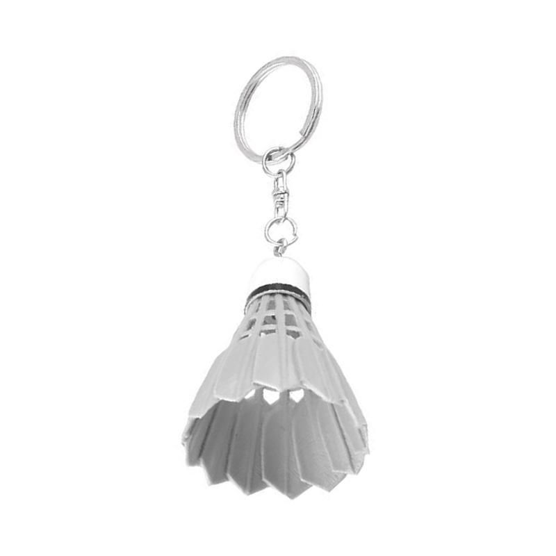 Keychain Handbag Split Ring Plastic Key Ring Badminton