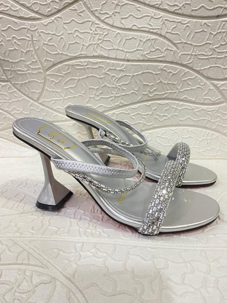 Silver Sandal Heel