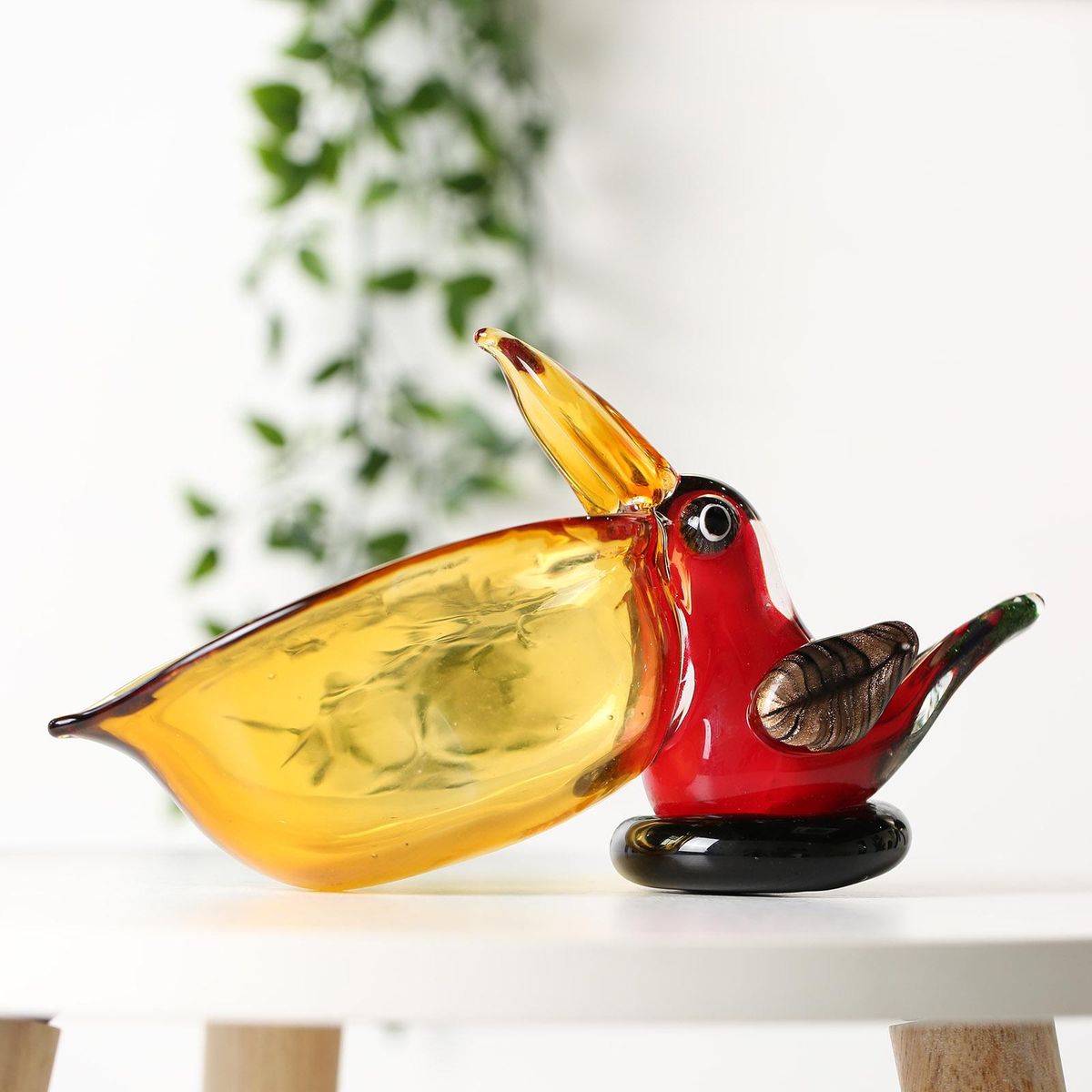 Tomfeel Bird Statue with Big Open Mouth Animal Storage Bowl Candy Dish Fruit Bowl Snack Keychain Holder Living Room Bedroom Kitchen Desktop Decor