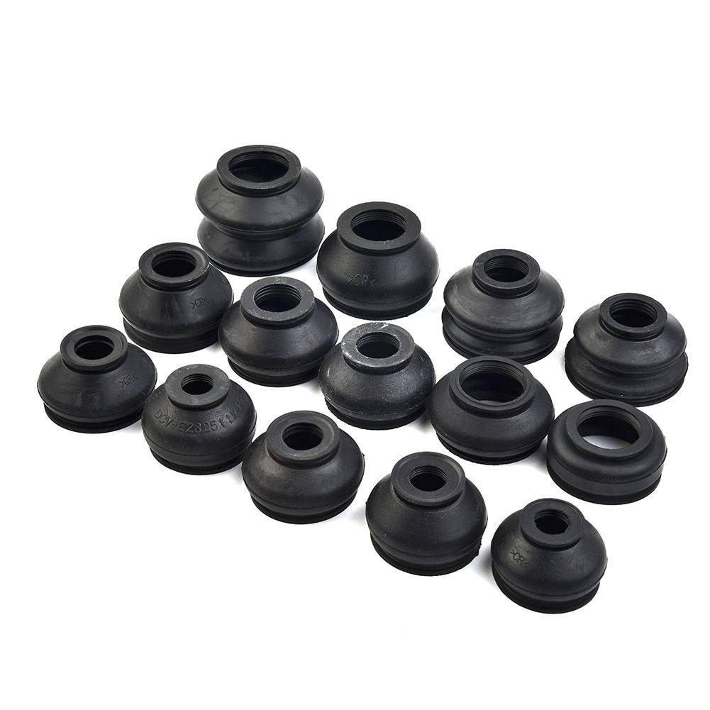 14 PCS Dust Boot Covers Universal Rubber Car Ball Joint Dust Boot Covers Drive Shaft Cover Trim Replace Track Rod End Kit