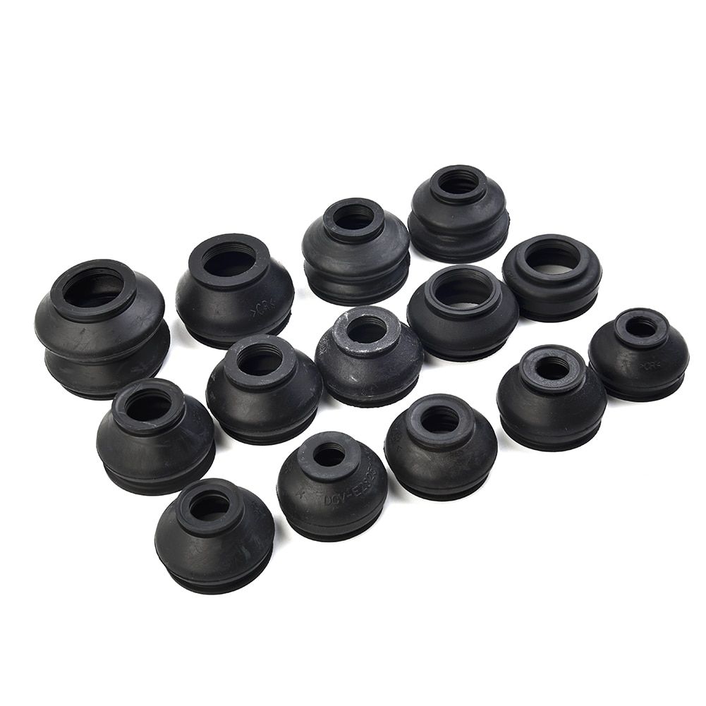 14 PCS Dust Boot Covers Universal Rubber Car Ball Joint Dust Boot Covers Drive Shaft Cover Trim Replace Track Rod End Kit