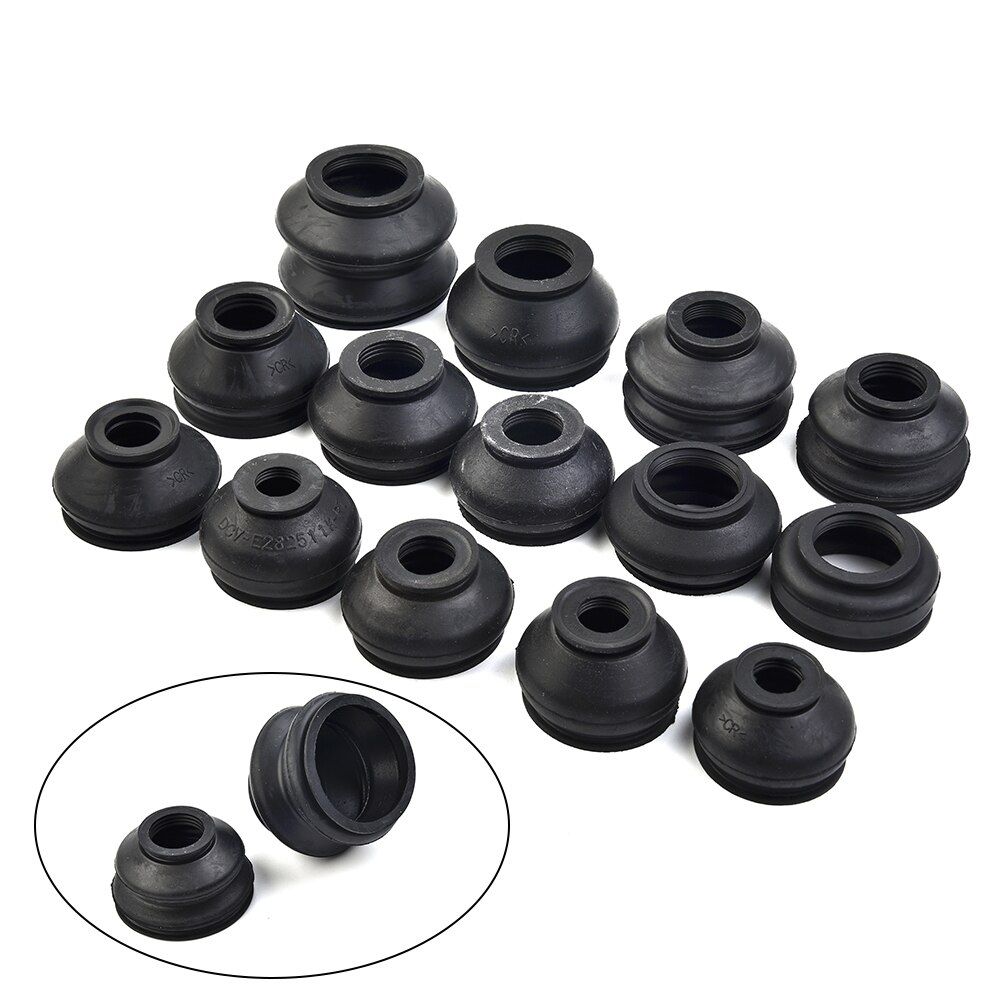 14 PCS Dust Boot Covers Universal Rubber Car Ball Joint Dust Boot Covers Drive Shaft Cover Trim Replace Track Rod End Kit