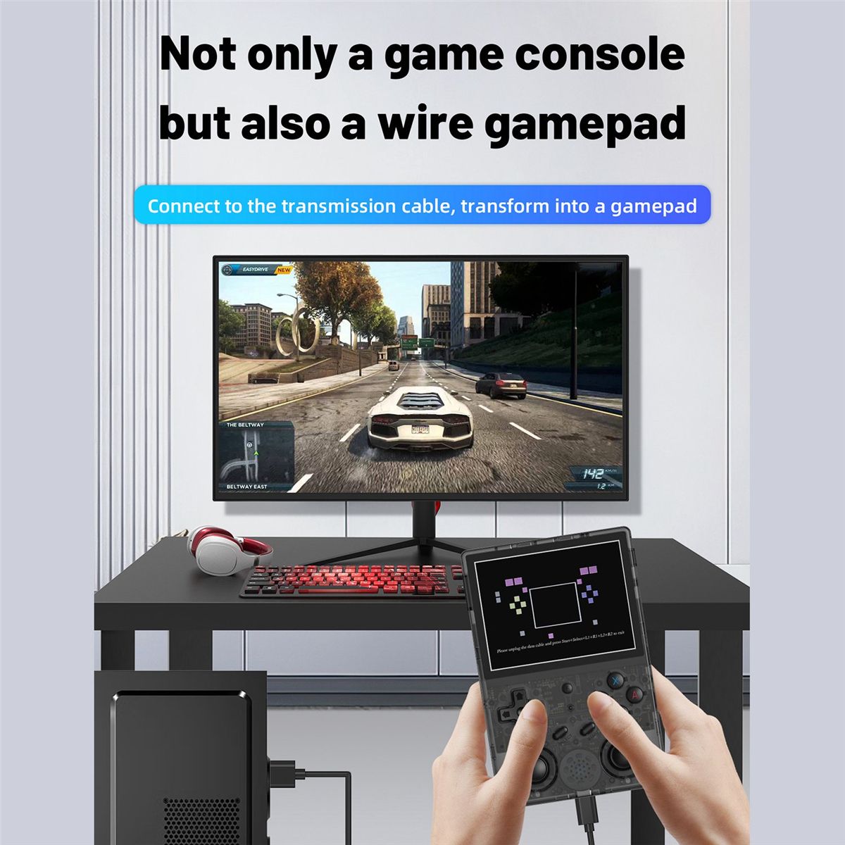 RG353V Retro Game Console 16G+64G 3.5 INCH Handheld Game
