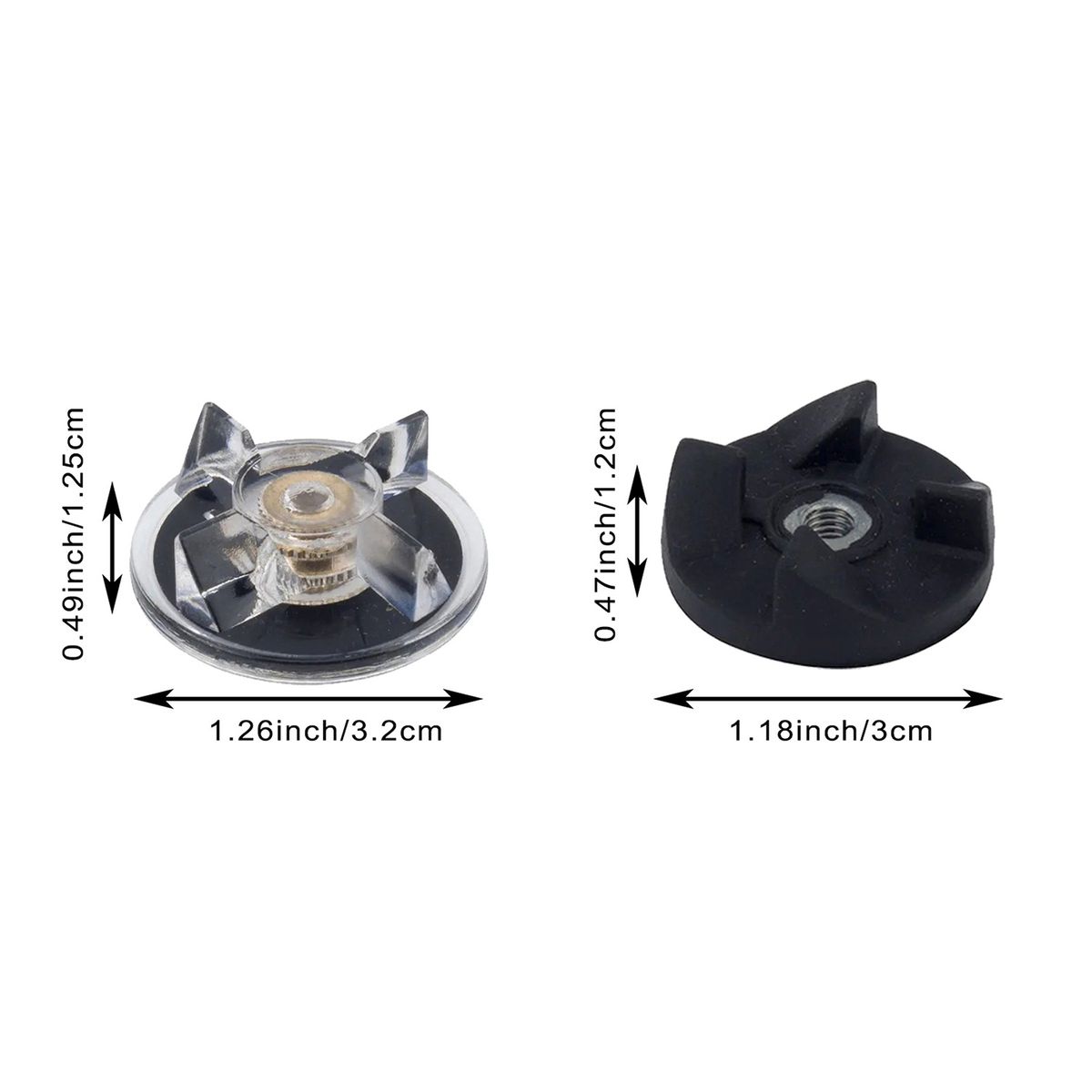 4Pcs Blade Replacement Gear Juicer Base Blender Spare Parts Gear Black