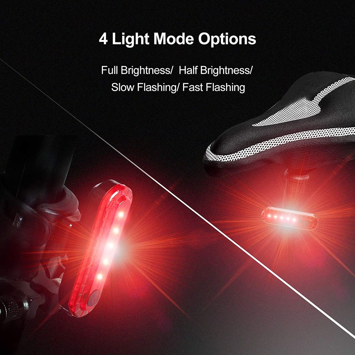 USB Rechargeable LED Bicycle Tail Light, Safety Tail Light