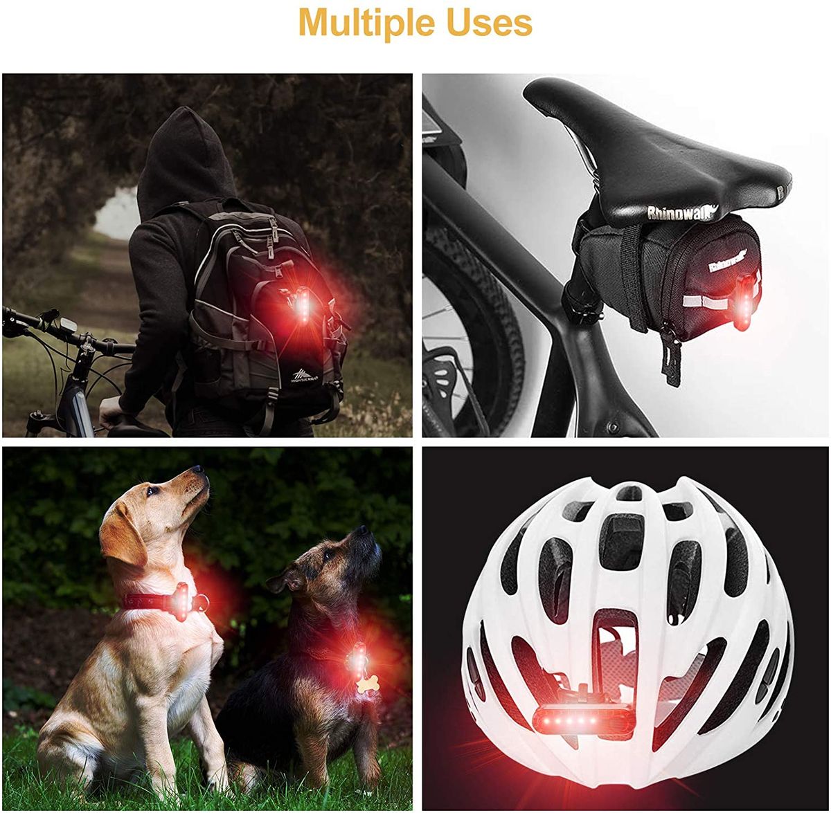 USB Rechargeable LED Bicycle Tail Light, Safety Tail Light