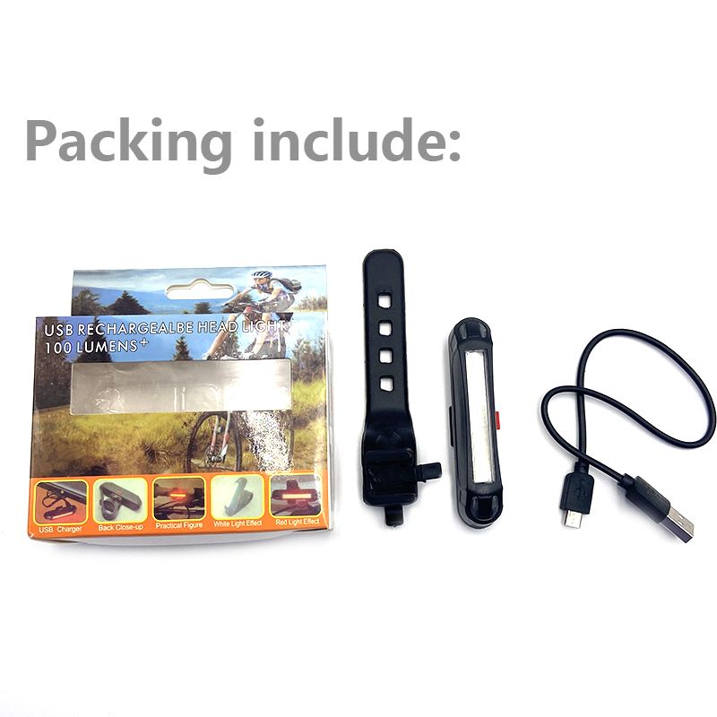 USB Rechargeable LED Bicycle Tail Light, Safety Tail Light