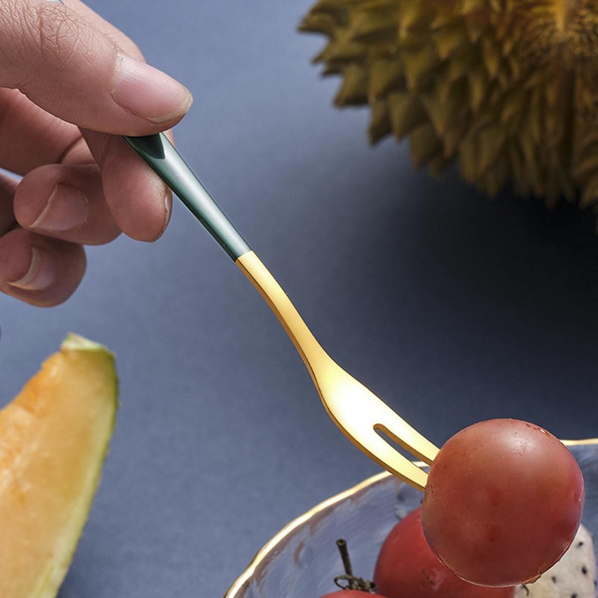 5 Pieces of 5 Inch Stainless Steel Luxury Exquisite Fruit