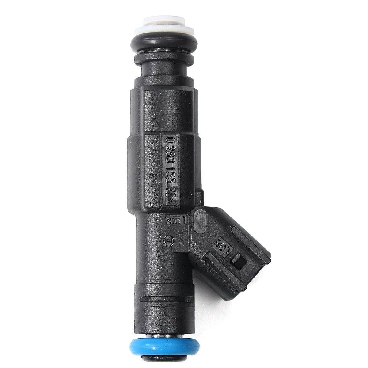 Set Of 6 4-Hole Upgrade Fuel Injectors For 99-04 4.0L Jeep Cherokee Black