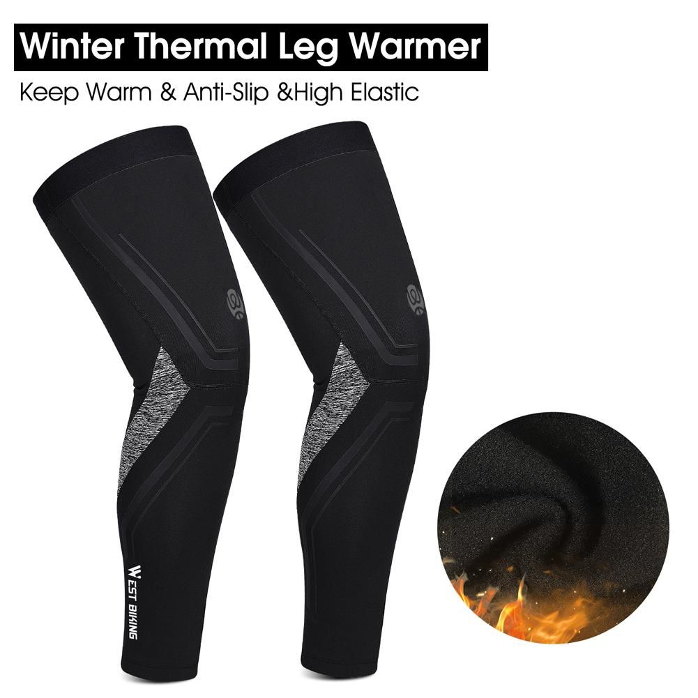 WEST BIKING Sports Arm Sleeves Winter Leg Cover Cycling Windproof Leg Sleeve Arm Sleeves Set Outdoor Fitness Sleeve