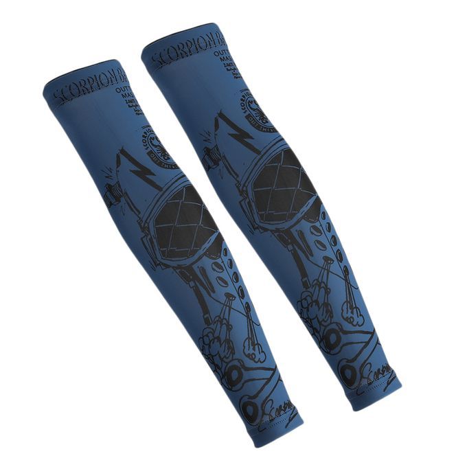 REALTOO Summer Cycling Sunscreen Arm Sleeve Floral Printed Arm Sleeve Cuff Blue