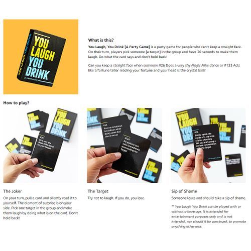 The Fun Card For All Party Planners Adult Funny Party Game Card Laugh And Drink Multiplayer Game Card For Friends And Family