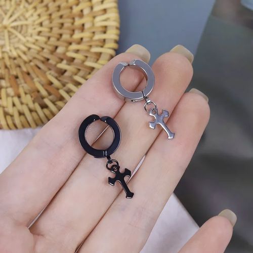 Classy Silver Gold Black Unisex Magnetic Shape Ear Clip Stainless Steel Men Women Non Piercing Earring Fashion Jewelry Punk Rock Style Guys Earrings