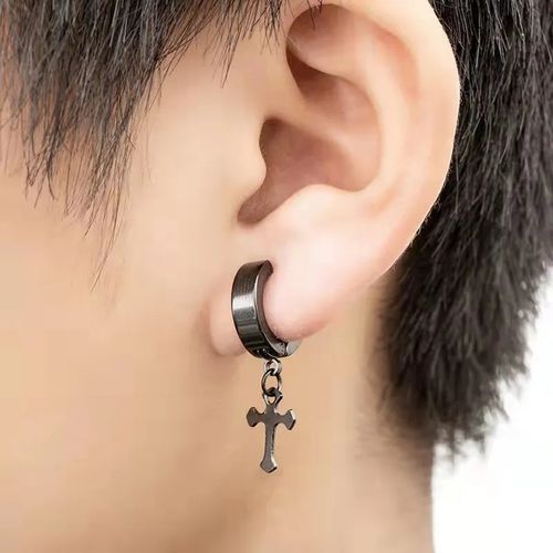 Classy Silver Gold Black Unisex Magnetic Shape Ear Clip Stainless Steel Men Women Non Piercing Earring Fashion Jewelry Punk Rock Style Guys Earrings