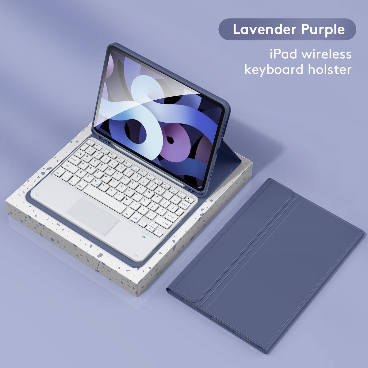 Wireless BT Keyboard USB Keypad With PU Leather Protecting