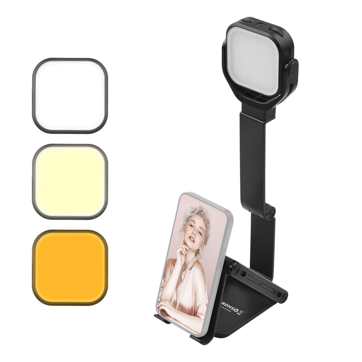 Foldable Mobile Phone Holder   LED  Light 2-in-1 46 Lamp
