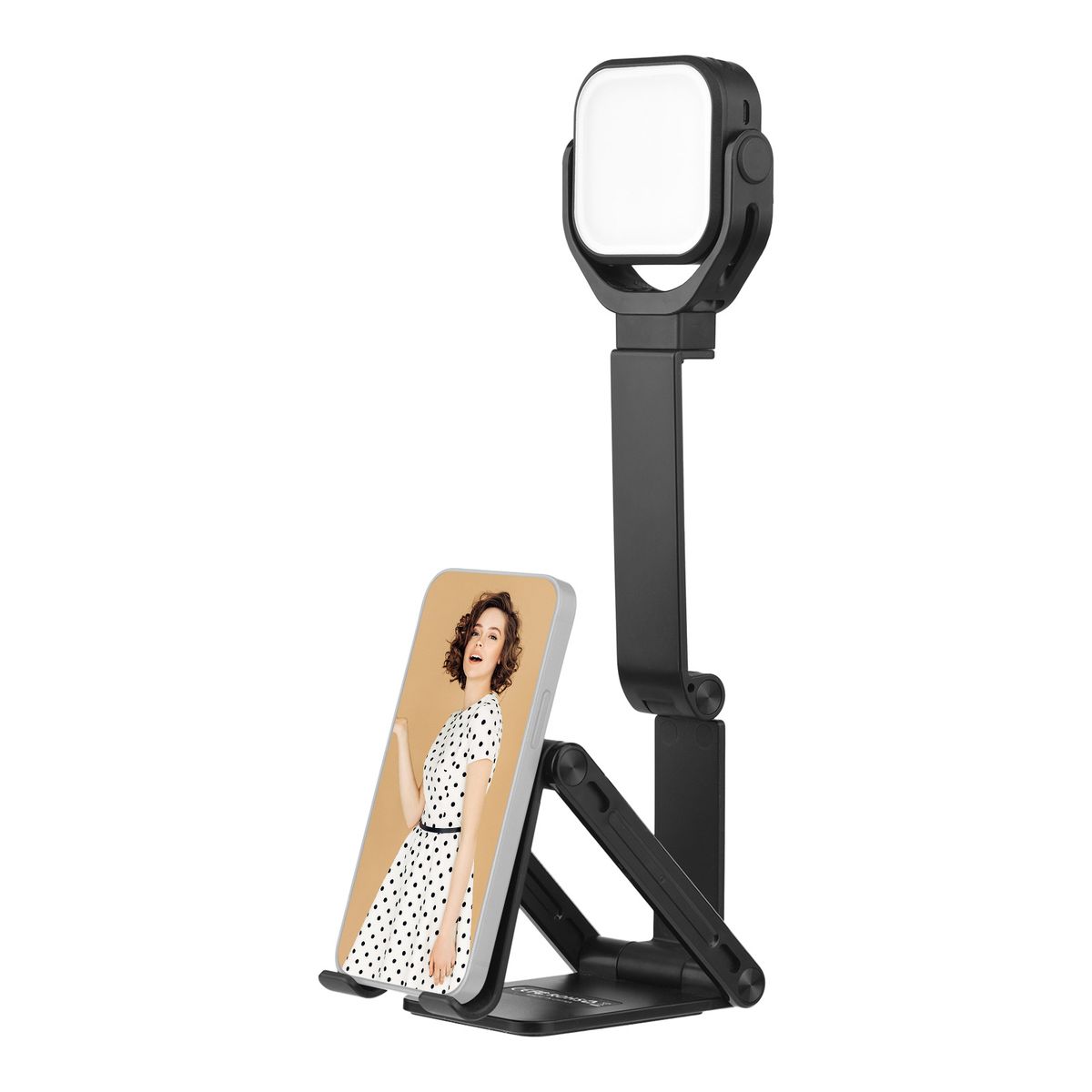 Foldable Mobile Phone Holder   LED  Light 2-in-1 46 Lamp