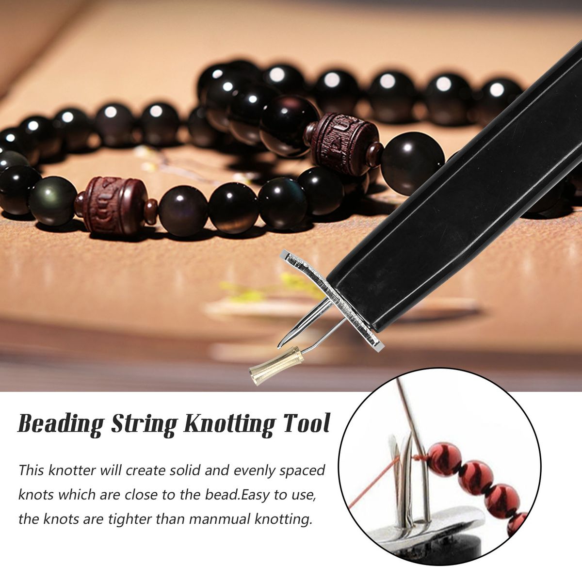 DIY Beading String Knotting Tool Knots Stringing Pearls