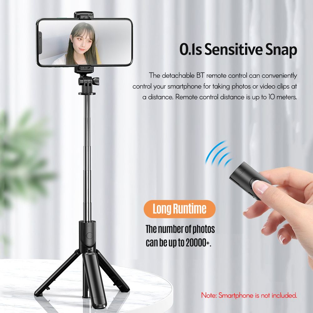 Mini 5-Section Extendable Selfie Stick Integrated With