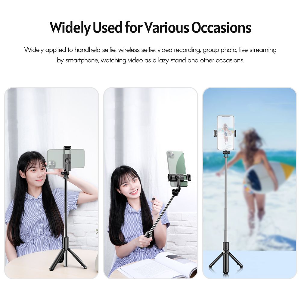 Mini 5-Section Extendable Selfie Stick Integrated With