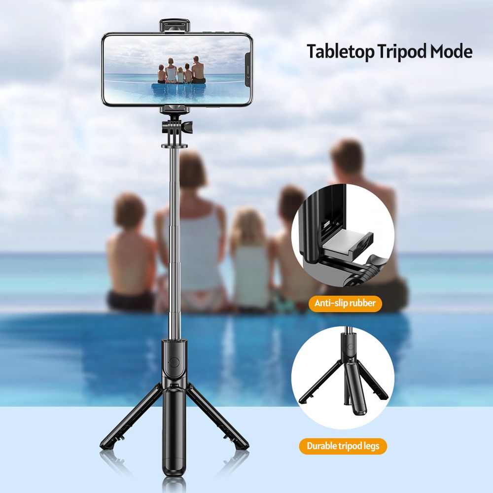 Mini 5-Section Extendable Selfie Stick Integrated With