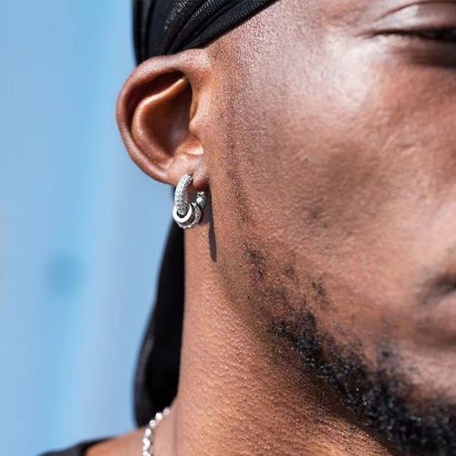 Starring Diamond Earrings Personality Fashion Simple Tide Men And Women Ear Hoop