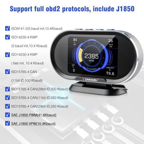 Computer Auto Car Digital Computer Display OBD 2 Scanner Fu-el Consumption Water Temperature Gauge Speedometer