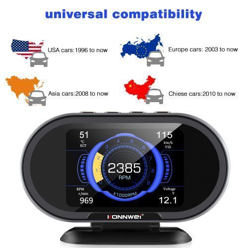 Computer Auto Car Digital Computer Display OBD 2 Scanner Fu-el Consumption Water Temperature Gauge Speedometer