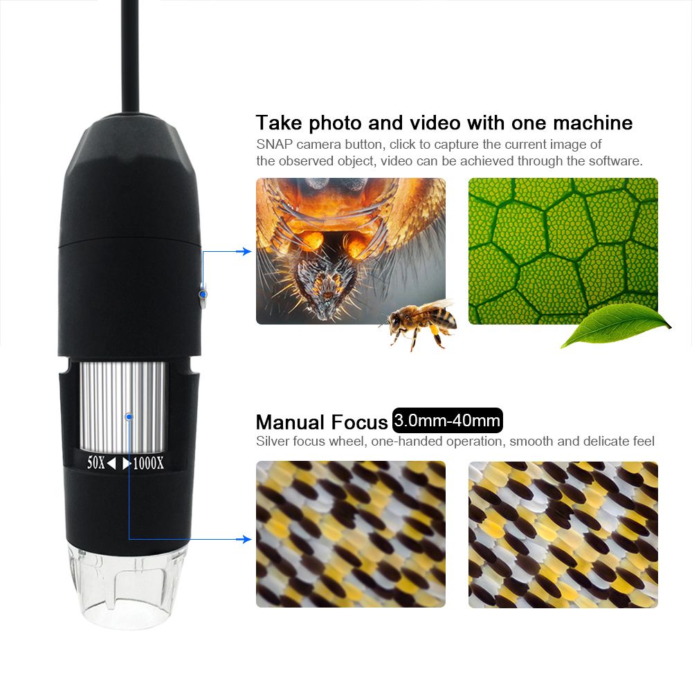 USB Digital Zoom Microscope Magnifier With OTG Function