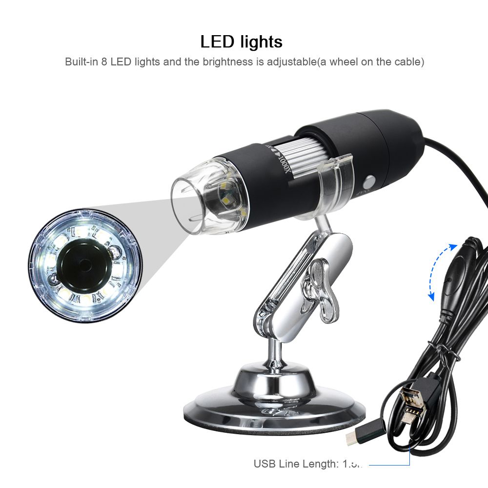 USB Digital Zoom Microscope Magnifier With OTG Function