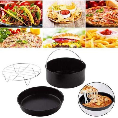 Cake Cans, Pizza Pan, 3Pcs/Set Steel Round Air